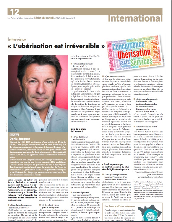 l'ubérisation est irréversible, image illustrative